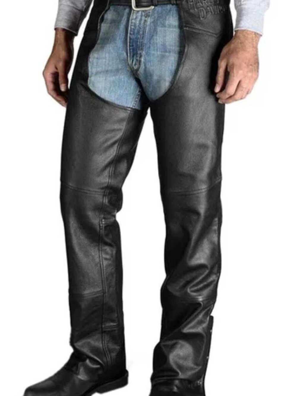 Harley-Davidson® Men's XL Stock II Leather Chaps, 98025-18VM NWOT - Picture 4 of 4